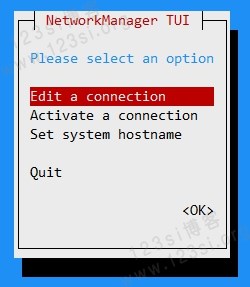 NetworkManager TUI